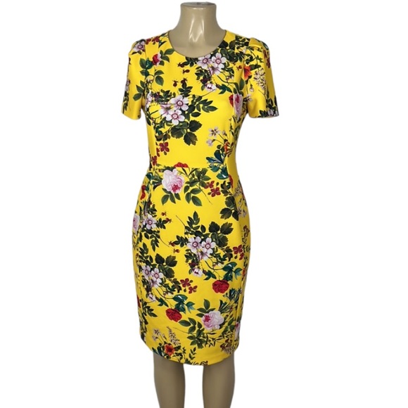 Calvin Klein Dresses Calvin Klein Yellow Floral Midi Dress Poshmark